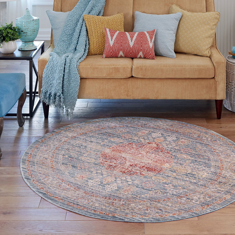 Gabbs Oriental Indoor Rug, Round 4'