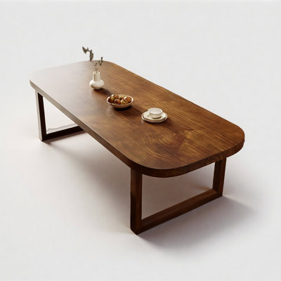 Modern solid wood rectangular dining table