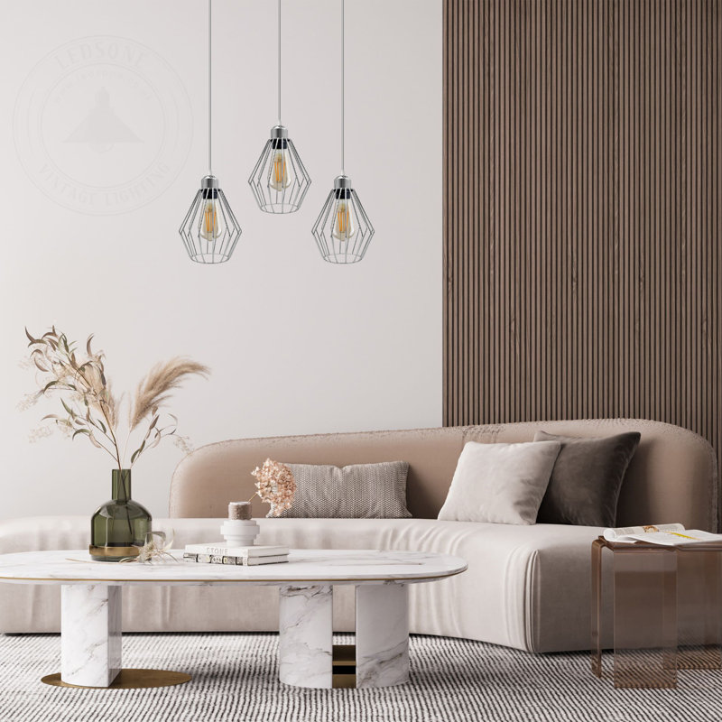 Luisana 3 - Light Chrome Kitchen Island Pendant, Yes