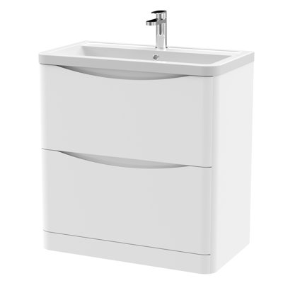Lunar 800mm Single Bathroom Vanity with Integrated Vitreous China Basin