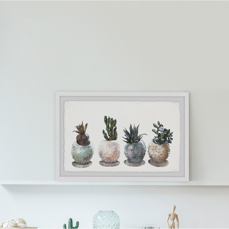 Spiky Pots by Parvez Taj - Single Picture Frame Painting, 38 cm H x 45 cm W