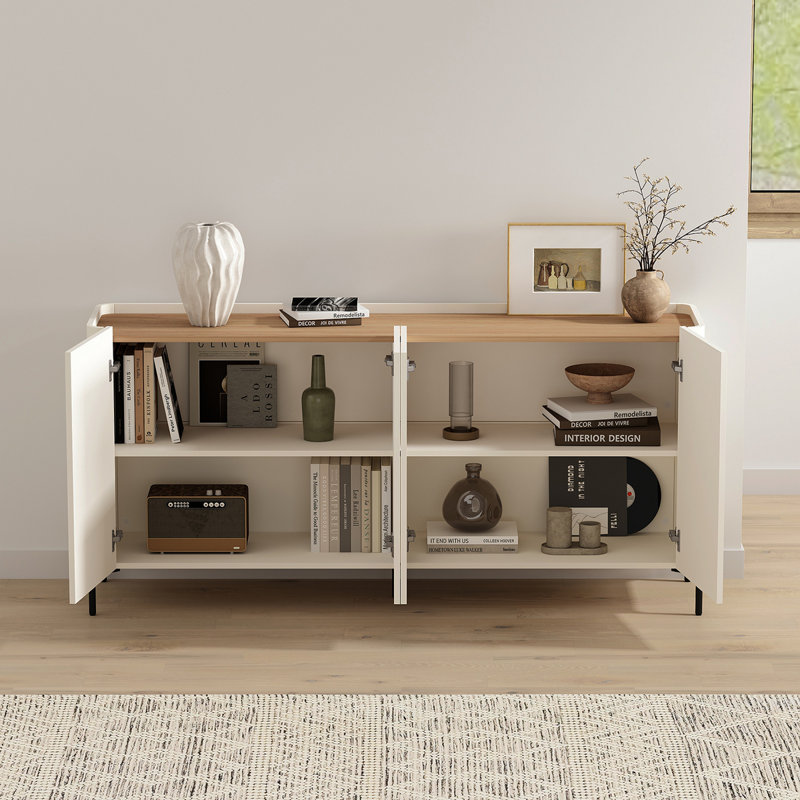 Buffet Abbey 67 "blanc cassé et blanc cassé, Brun / Blanc