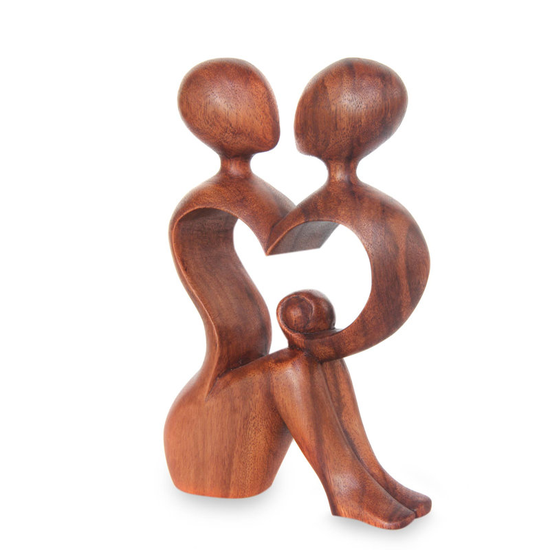 A Heart Shared by Two Romantic Sculpture
