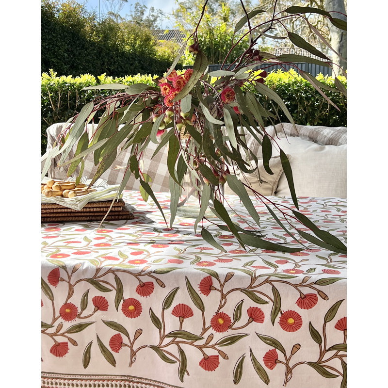 Red Flowering Gums Tablecloth, 108" L x 70" W