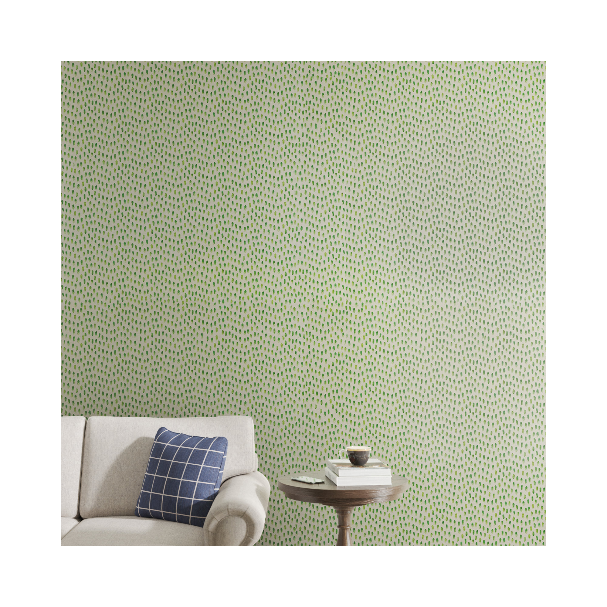 Cherbourg Modern Dots Wallpaper, Green