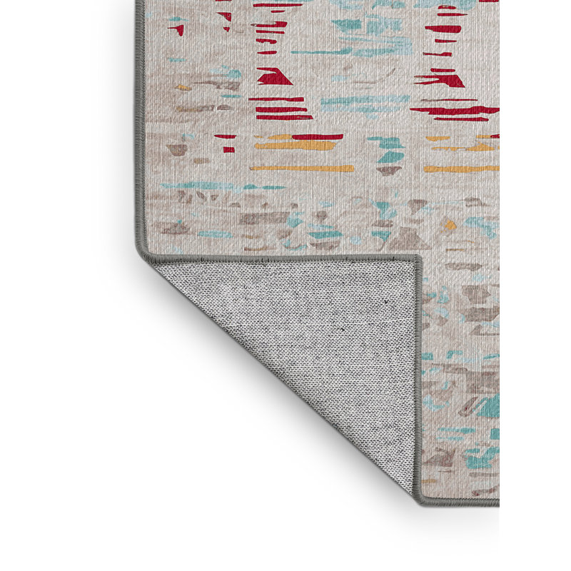 Tapis gris lavable à la machine, Rectangle 7 pi x 9 pi