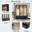 Farmhouse Wooden Style Hall Tree With Arched Design, Bench, 8 Retro Hooks, And 3 Drawers-353067056