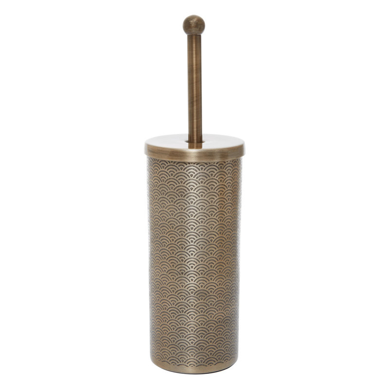 Strout Free-Standing Toilet Brush and Holder, Champagne