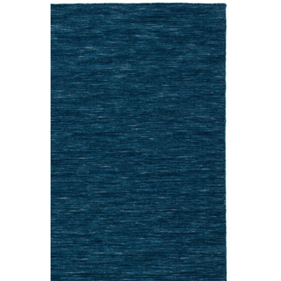 Batum Hand Loomed Wool/Cotton Rug in Blue/Navy