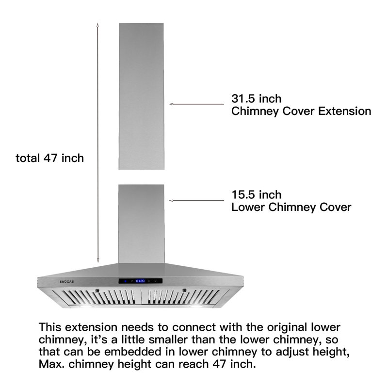 Range Hood Chimney Extension