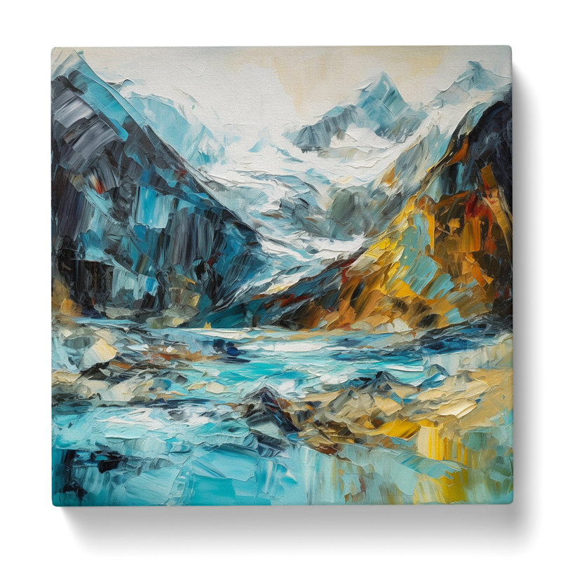 Glacier Post-Impressionism No.1 - No Frame Print, 35cm H x 35cm W x 3cm D