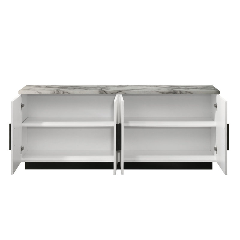 Console avec plateau en faux marbre