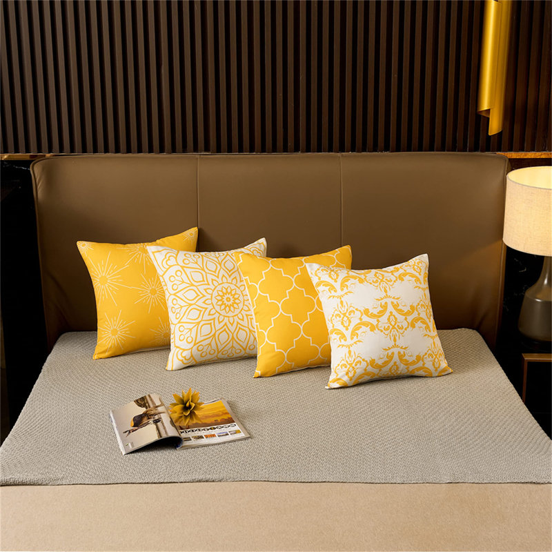 Kyriakos Grey Square Throw Pillow Cover