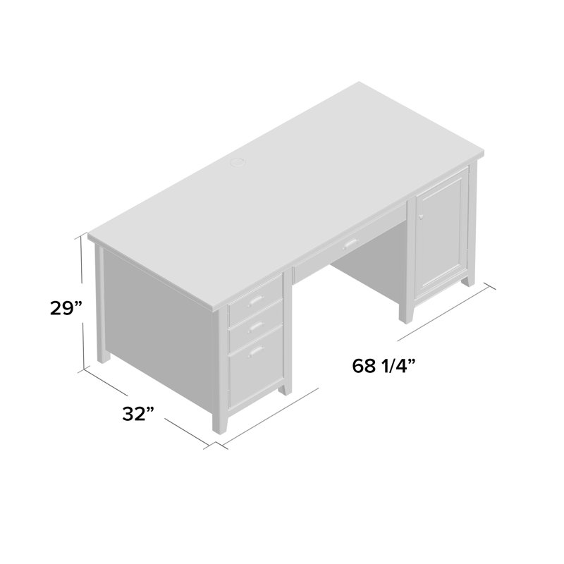 Bureau à double caisson Peryman