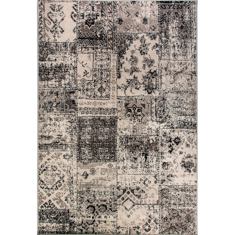 Tapis noir/argenté Fleener