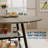 Round Dining Table for 4–6 with Storage Shelf, 42" or 47" Circle Kitchen Table, Rustic Farmhouse Style High-Top Dining Room Table-581229294-581229264