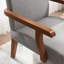Fauteuil d'appoint en tissu de style contemporain avec table d'appoint - 25,59 po Profondeur du colis Élément de décoration de salon en bois confortable et stable