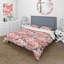 Ensemble de housse de couette rose et blanc à motif floral Hillead Meadows-635396265