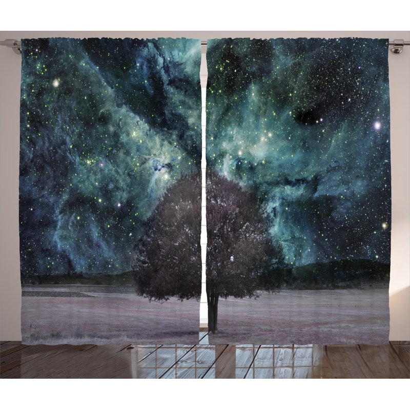 Malthe Semi Sheer Curtain Pair, 54" W x 96" L