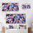 Multicolor Funky Cool Geometric Lines Pattern - Abstract Shapes Square Collage Set Of 2-101855141-101855142