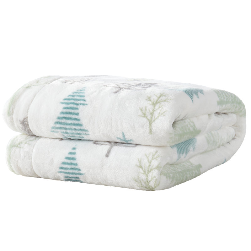 Couverture sherpa ultra douce et moelleuse, Très grand, Vert Loden
