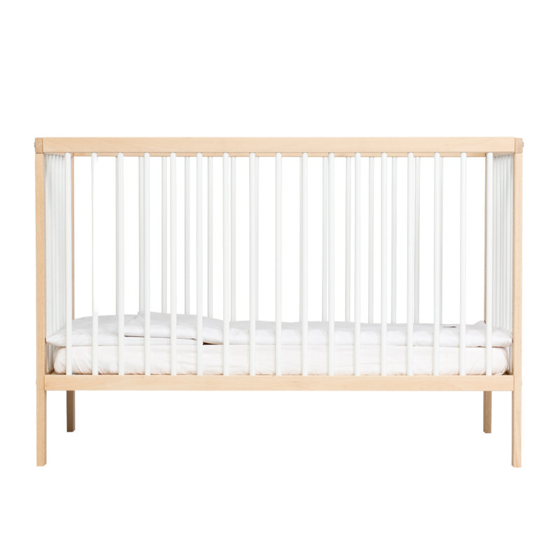 Mini Cot Bed, White Beech