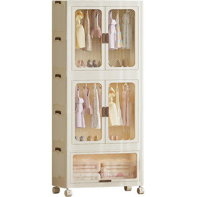 4 Door Plastic / Acrylic Wardrobe