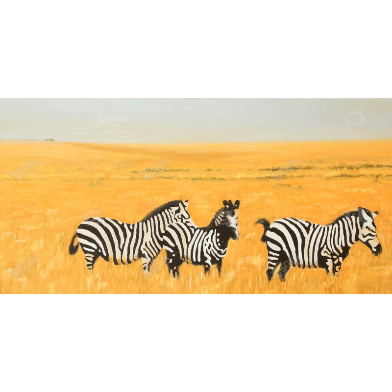 Troupeau de zèbres sur toile | Animaux d'Afrique