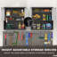 Grande armoire de rangement réglable en acier avec portes et tablettes pour l'organisation de la maison et du bureau-672423525
