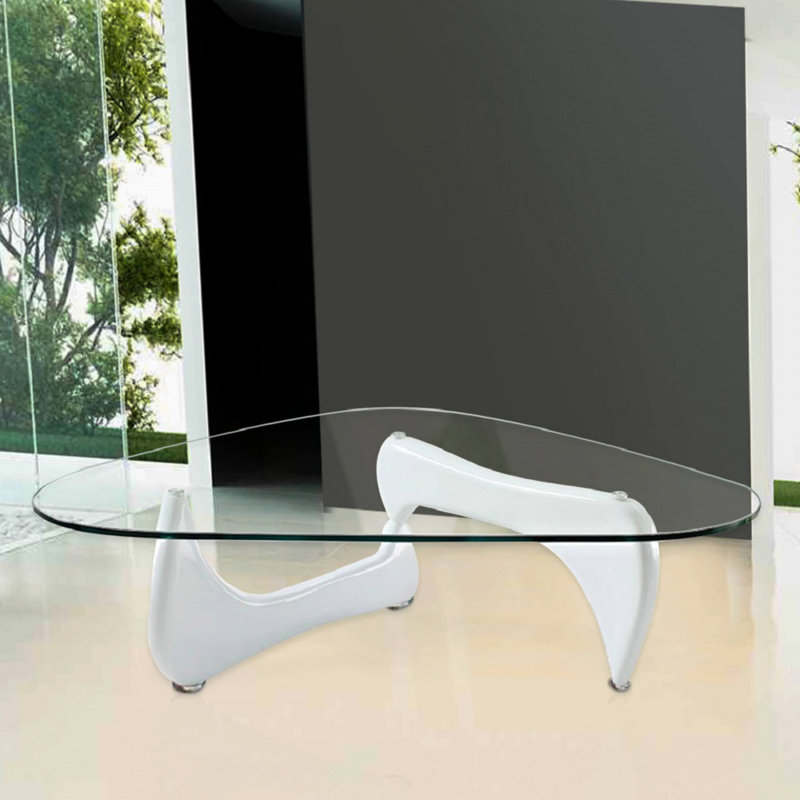 Table basse Canarsie, Transparent, blanc