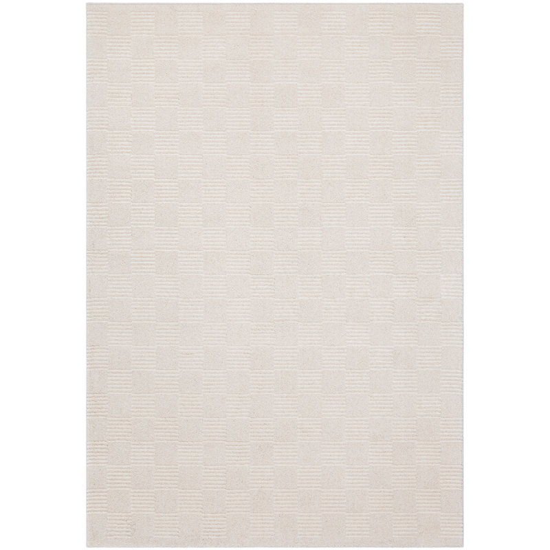 CHECK, Beige, Rectangle 5'3" x 7'10"