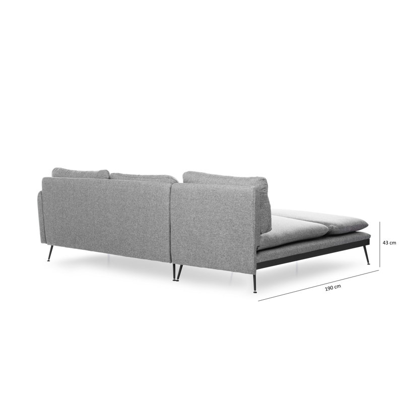 Canapé modulaire de 96,46 po Maristow, gris