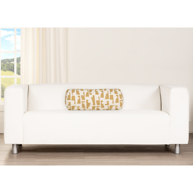 Coussin décoratif Gavel, Miel, Traversin 39 po x 8 po, polyester