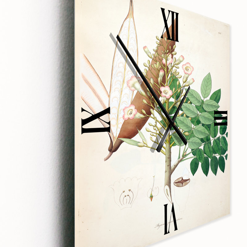 Horloge murale rétro Vintage Botanicals, Petit