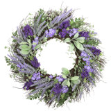 Faux 24'' Lavender Wreath