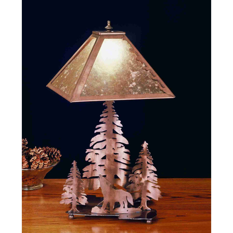 Lampe de table loup 21 po, Ambre