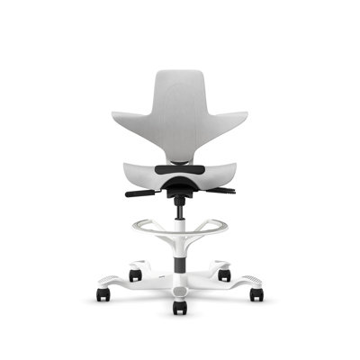 HAG Capisco Puls Adjustable Sit to Stand Desk Chair with Partial Cushion and Footring