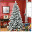 Arbre de Noël artificiel enneigé avec base en métal, support facile à assembler, arbre de Noël à charnières-571651598