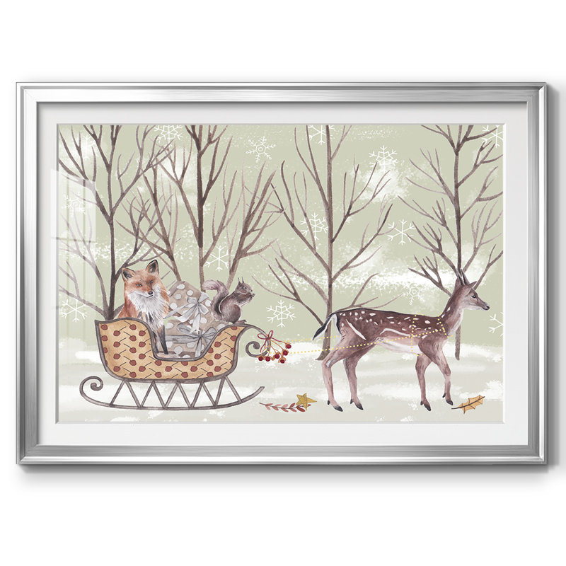 Christmas Time I, reproduction d'art encadrée, H 30 po x l 44 po x P 1,5 po, Argent