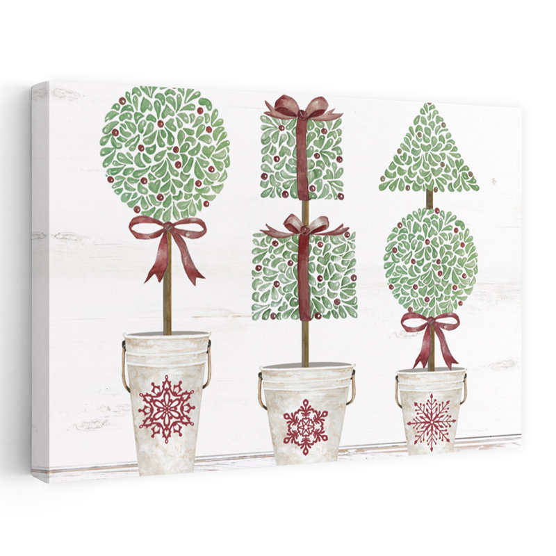 Merry Topiaries, art hivernal contemporain, H 24 po x l 16 po
