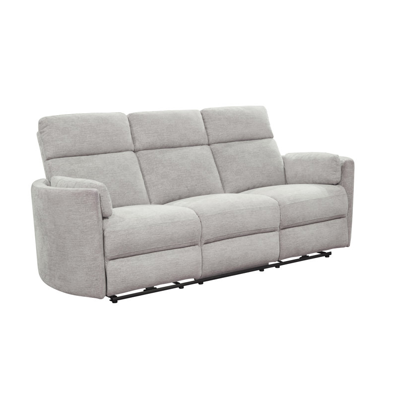 Canapé inclinable électrique et causeuse Bre, Polyester gris