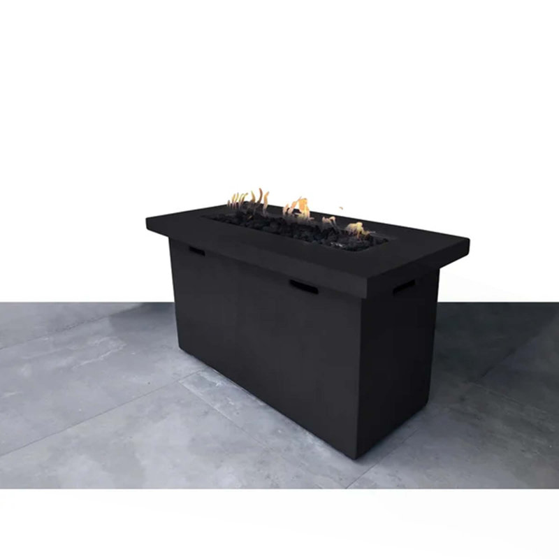 Fiber Reinforced Concrete Propane Outdoor Fire Pit Table, Charcoal