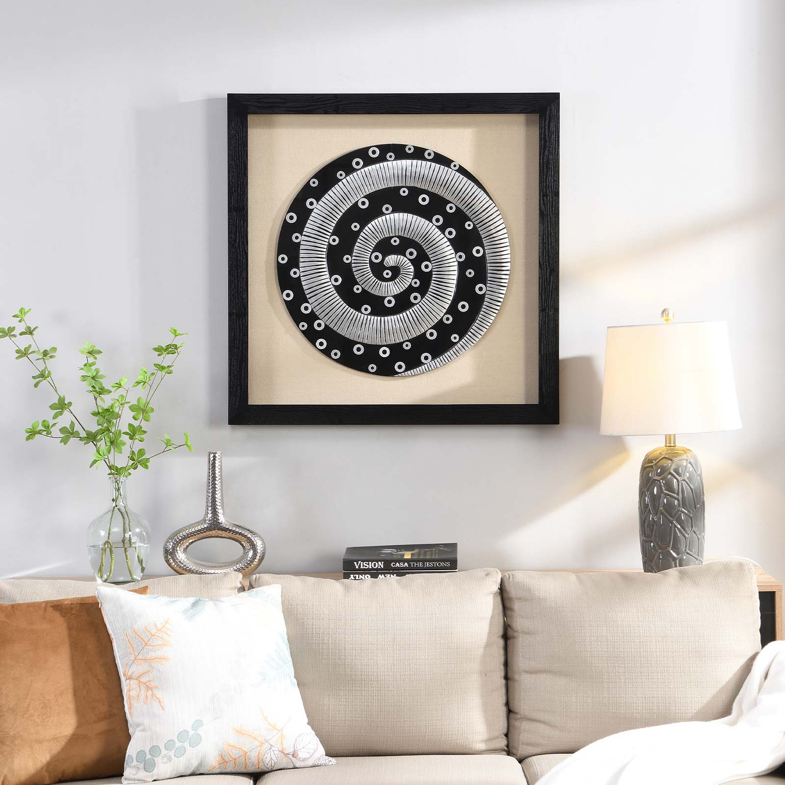 Abstract Snail Shadow Box Wall Decor