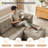 Chenille Upholstered Sectional Sofa Couch With Ottoman-120142498