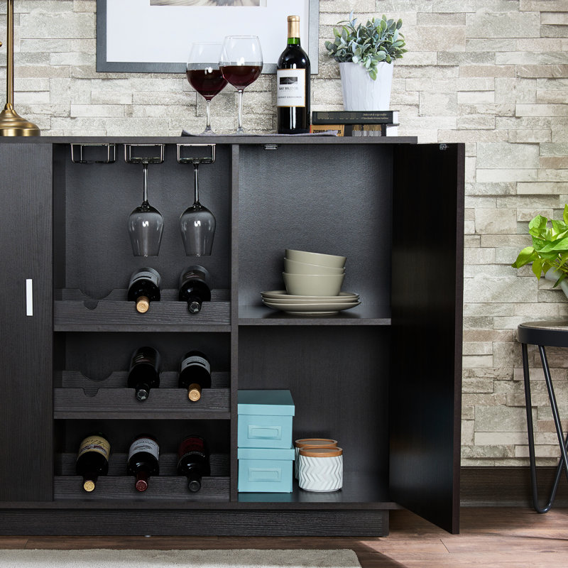Wine Bottle & Glass Rack Brown