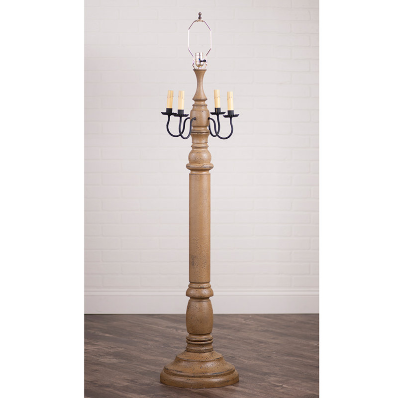 Giles 60.5'' Candelabra Floor Lamp, Pearwood