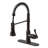 Single-Handle High-Arc Pull-Down Kitchen Faucet with Deck Plate-856708974