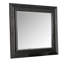 Miroir de commode Ashen, bois massif noir, silhouette rectangulaire, 40 x 46