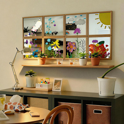 Rectangle Solid Wood Frame Wall Mirror