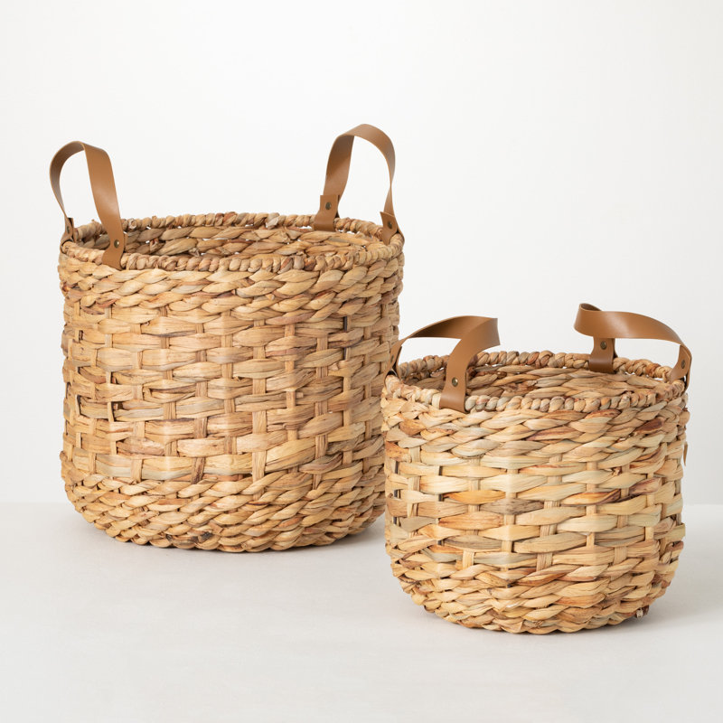 Freeport Park® Mcpeak Water Hyacinth Grass Decorative Basket
